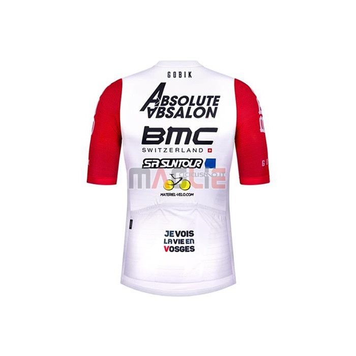 Maglia BMC Absolute Absalon Manica Corta 2020 Bianco Rosso - Clicca l'immagine per chiudere